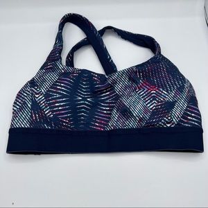 Patagonia Navy Blue Printed Sports Bra Size small